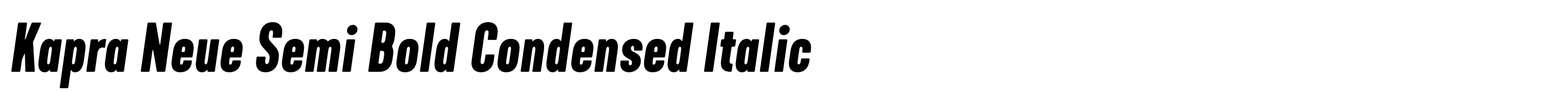 Kapra Neue Semi Bold Condensed Italic